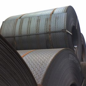 天津厂家直销碳钢防滑板 Q235材质防滑花纹板 定尺开平A3花纹板