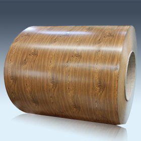 印花彩钢卷厂家 直销木纹彩钢卷 仿木纹钢卷 广泛用于钢结构外墙