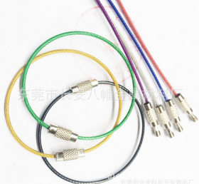 304 316不锈钢钢丝绳 彩色包胶钢丝绳 非标定做 专业钢丝绳加工