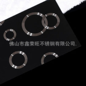 不锈钢佛山厂家批发304镭射3D圆圈8K镜面黑钛无指纹彩色不锈钢板