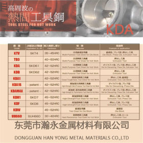 华南地区代理日本高周波KDA热作模具钢材 KDB模具钢材冲子料