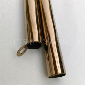 304玫瑰金圆管 不锈钢玫瑰金圆管直径38mm|彩色不锈钢装饰管