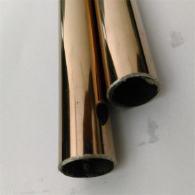 厂家现货201/304玫瑰金不锈钢圆管外径33m厚度0.8*1.5光面/拉丝