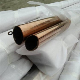 厂家现货201/304玫瑰金不锈钢圆管外径95mm厚度0.8*2.9光面/拉丝