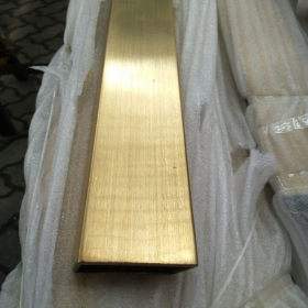 佛山厂家批发304不锈钢黄钛金方管50*50mm实厚1.0*3.8毫米价格