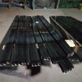 厂家供应304不锈钢黑钛金光面矩形管60mm*20mm实厚0.5-2.8毫米
