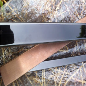 光面/拉丝304不锈钢玫瑰金矩形管90mm*25mm实厚0.8-3.5扁管