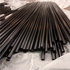 304不锈钢黑钛金圆管外径203mm光面/拉丝不锈钢圆通直径203.2毫米