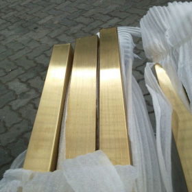 佛山厂家批发304不锈钢黄钛金方管10*10mm实厚0.5*0.7毫米价格