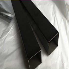 拉丝黑钛金不锈钢方管 黄钛金圆管 镜面304玫瑰金方管