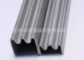 生产夹玻璃不锈钢双槽管 304不锈钢焊接圆管 316不锈钢凹槽管