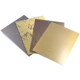 304水镀铜直销电梯建筑工程定制不锈钢板 彩色装饰不锈钢板