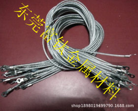 钢丝绳压制端子制品工牌吊绳 打端子钢丝吊绳 冷压端子 压铝套