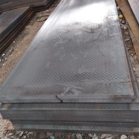 浙江杭州厂家现货供应工厂用防滑钢板 扁豆形花纹板楼梯踏步板