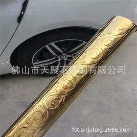 六米不锈钢镀铜管 直径38竹节管 玫瑰金方管 钛金圆管 栏杆装饰管