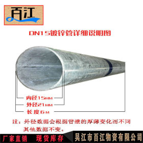 【热镀锌钢管】出厂价销售规格dn15直径4分外径21mm热镀锌钢管