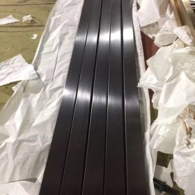 拉丝黑钛金不锈钢管25*38*0.8镜面电镀黑钛13*38*0.6黑色管
