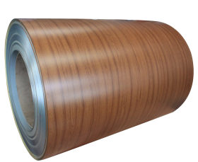 高端覆膜板PVC覆膜木纹钢板木纹覆膜彩涂钢卷
