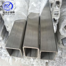 优质304不锈钢方管 拉丝不锈钢方通厂家 SS304不锈钢制品管
