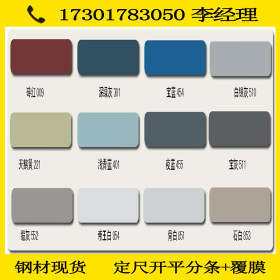 0.4、0.5、0.6mm厚宝钢彩涂板灰色、纯灰色、浅青灰彩钢板
