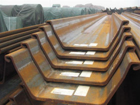 现货生产4#3#拉森钢板桩 U型钢板桩  热轧钢板桩 冷弯钢板桩定尺