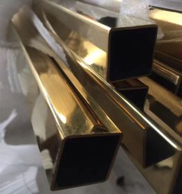 钛金不锈钢方管 镜面钛金不锈钢方管厂家 专注于钛金方管镀色