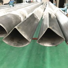 广州201不锈钢扇形管 拉丝面扁形管厂家 201异形管