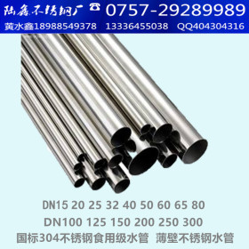 广东316L卡压式薄壁不锈钢水管 DN25~Ф28.6高端不锈钢给水管