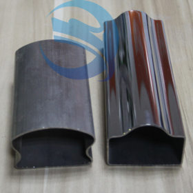 不锈钢凹槽管现货直供 厂家单凹槽双凹槽不锈钢异型管生产加工