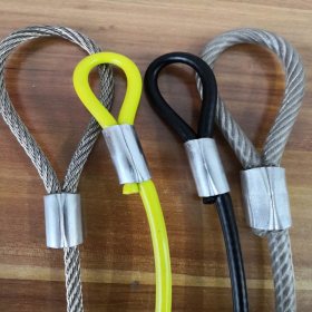 304不锈钢丝绳 包胶磨床钢丝绳 铝扣压制 线端子铆接 结构1*7 7*7