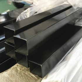 黑钛不锈钢彩色管 304亚光不锈钢黑色管 不锈钢黑钛管批发